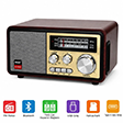 Retro Ahşap Bluetooth Hoparlör Radyo Profesyonel Stereo Ses TWS Mp3 Çalar FM USB TF Aux Girişlli