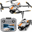 R06 Profesyonel Ekranlı Katlanabilir Drone Kumandalı Çift Kameralı HD Video Kayıt Takla Atma Led Işıklı Gece Aydınlatması