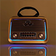 Ahşap Nostaljik Retro Fenerli Radyo Usb Sd Bluetooth
