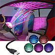 USB Sese Duyarlı 8 Farklı Mod Işıklı LED Atmosfer Işığı Ambiyans Aydınlatması Araba Ev Ofis Disko Topu