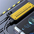 10000 Mah 22.5W Hızlı Şarj Özellikli Aynı Anda 4 Cihazı Şarj Edebilen Kendinden Kablolu Powerbank