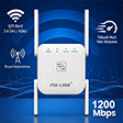 WiFi Sinyal Güçlendirici ve Menzil Genişletici 1200 Mbps 2.4 Ghz ve 5 Ghz WPS Destekli Access Point Range Extender