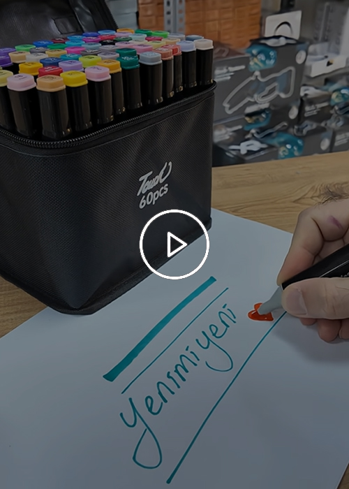 60 Lı Profesyonel Marker Boya Kalem Seti Proje Mimarlık Çizim Seti